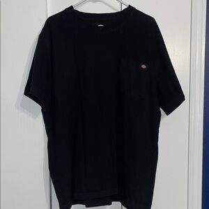 Dickies Black Short Sleeve Pocket Tee with Logo Patch